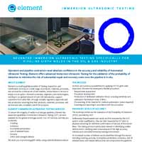 Immersion Ultrasonic Testing Sell Sheet