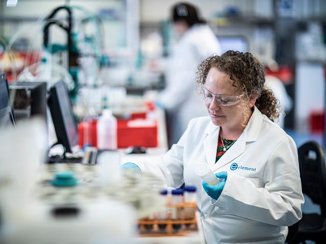 Asbestos bulk sample analysis in an accredited laboratory.