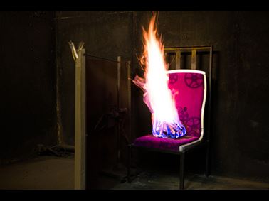 Train Seat Fire Testing