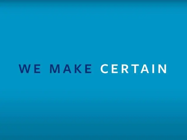 The certainty of Element. We make certain.